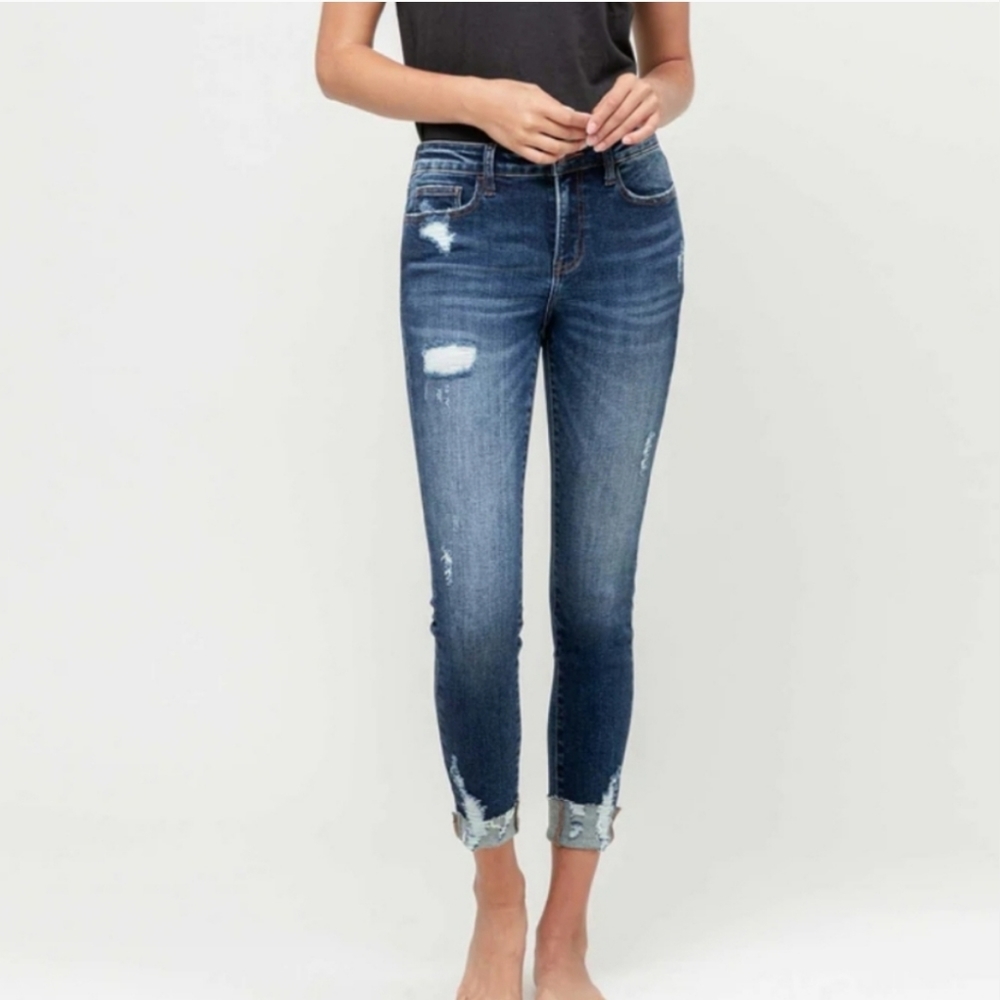 NWT VERVET by Flying Monkey Distressed Ankle Skinny